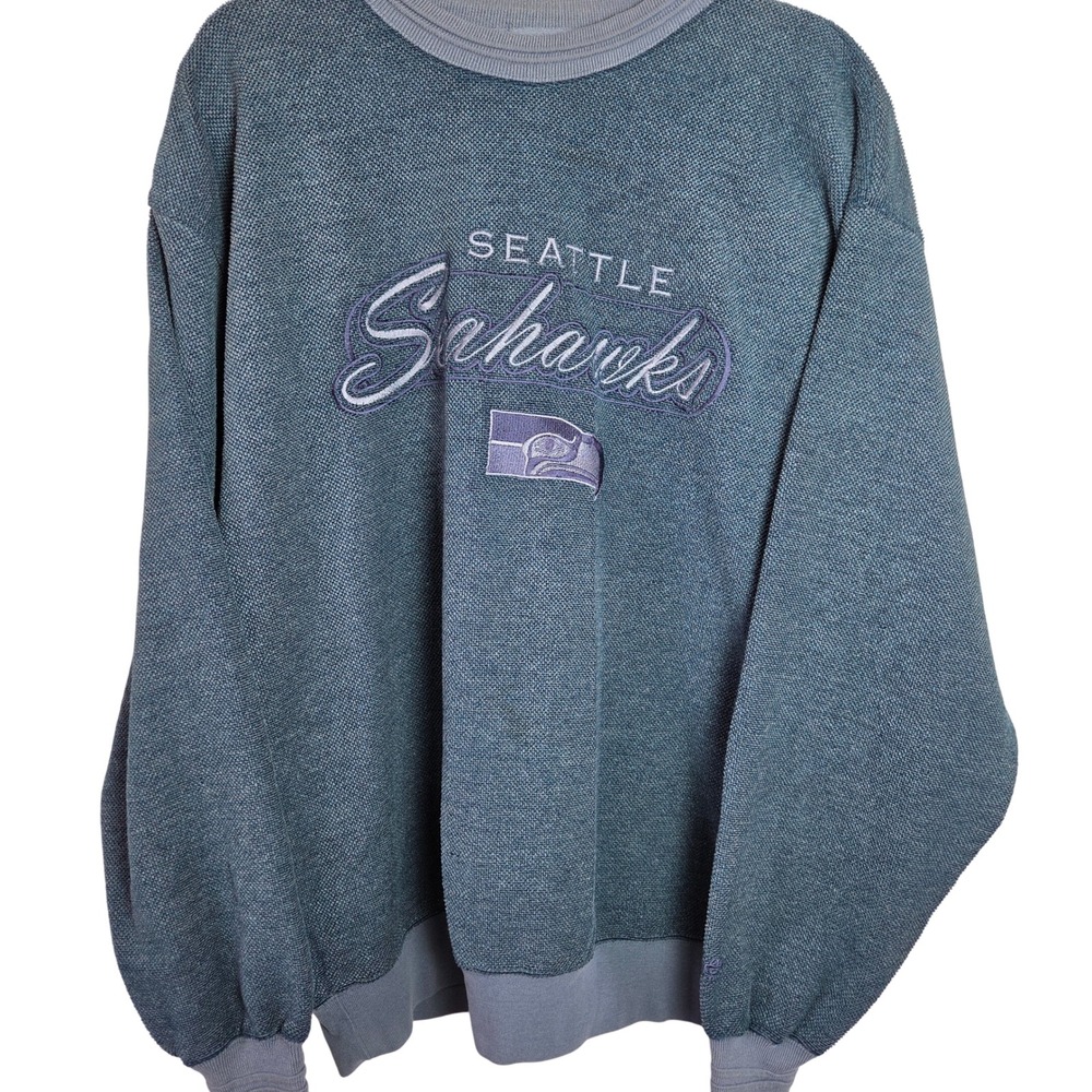 Vintage Seattle Seahawks Crewneck Sweater NFL Logo Graphic Knit‎